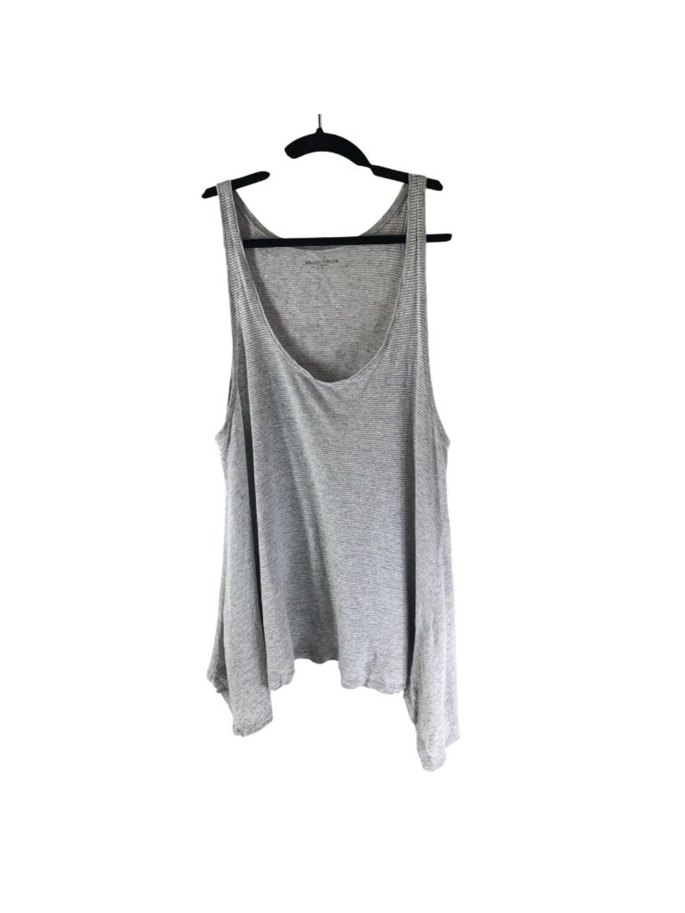 Eileen Fisher Gray Striped Linen Knit Sleeveless Swing Tank Top Women’s Small